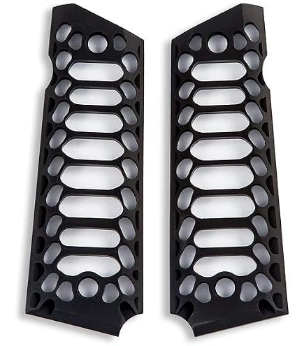 Tan Anodized Skeleton Grips TWP Aluminum 1911 Grips - Tan