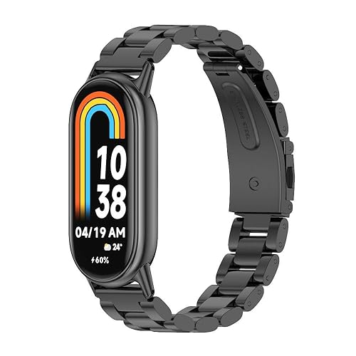 XIHAMA Metal Band Compatible with Xiaomi Mi Band 9,Stainless Steel