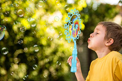 B bangcool Pinwheel Bubble Wand Set, Wind Spinner Bubble Blowing Toy Windmill Bubbles Maker for All Age Kids & Adults