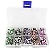 BESTCYC 200pcs 8mm 5colors Rhinestone Brads Paper Fastener for Scrapbooking Card DIY Making Wedding Craft