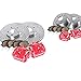 Callahan CCK12046 FRONT + REAR Powder Coated Red [4] Calipers + [4] Rotors + Quiet Low Dust [8] Ceramic Pads Performance Kit