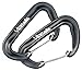 Vitae Explore Wiregate Carabiners - Aluminum Lightweight Carabiners Best for Hammock Straps, Attaching Camping Gear, Keychains, and other equipment (Black, 2pc - 12KN)
