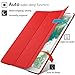 New iPad 9.7-inch 2018 2017 Case, ROARTZ Red Slim-Fit Smart Rubber Folio Case Hard Cover Light-Weight Wake Sleep for Apple iPad 5th 6th Generation Retina Model A1893 A1954 A1822 A1823
