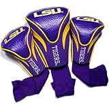NCAA LSU Fightin Tigers 3 Pack Contour Golf Club Headcover