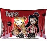 Franco Collectibles Bratz Beauty Silky Satin Standard Reversible Pillowcase Cover 20x30 for Hair and Skin, (Official Licensed Product)