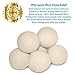 Leirai Wool Dryer Balls - Pack of 6 XL - Organic Natural Fabric Softener, Dryer Sheets Replaces, Chemical Free, Baby Safe, Shorten Drying Time, Lingerie Bra Laundry Bag