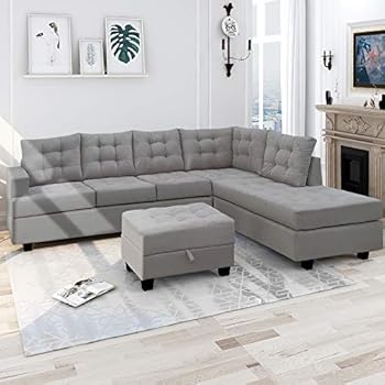 Amazon Com Harper Bright Designs 3 Piece Sectional Sofa With