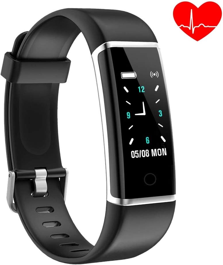 YoYoFit Heart Rate Monitor, Waterproof IP68 GPS Fitness Tracker with 24/7 Wrist Band HR, Slim Fitness Activity Tracker Watch for Outdoor Sports or Daily Use (Black)