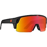 SPY Optic Monolith 5050, Cylindrical Shield Semi-rimless Sunglasses, Color and Contrast Enhancing Lenses