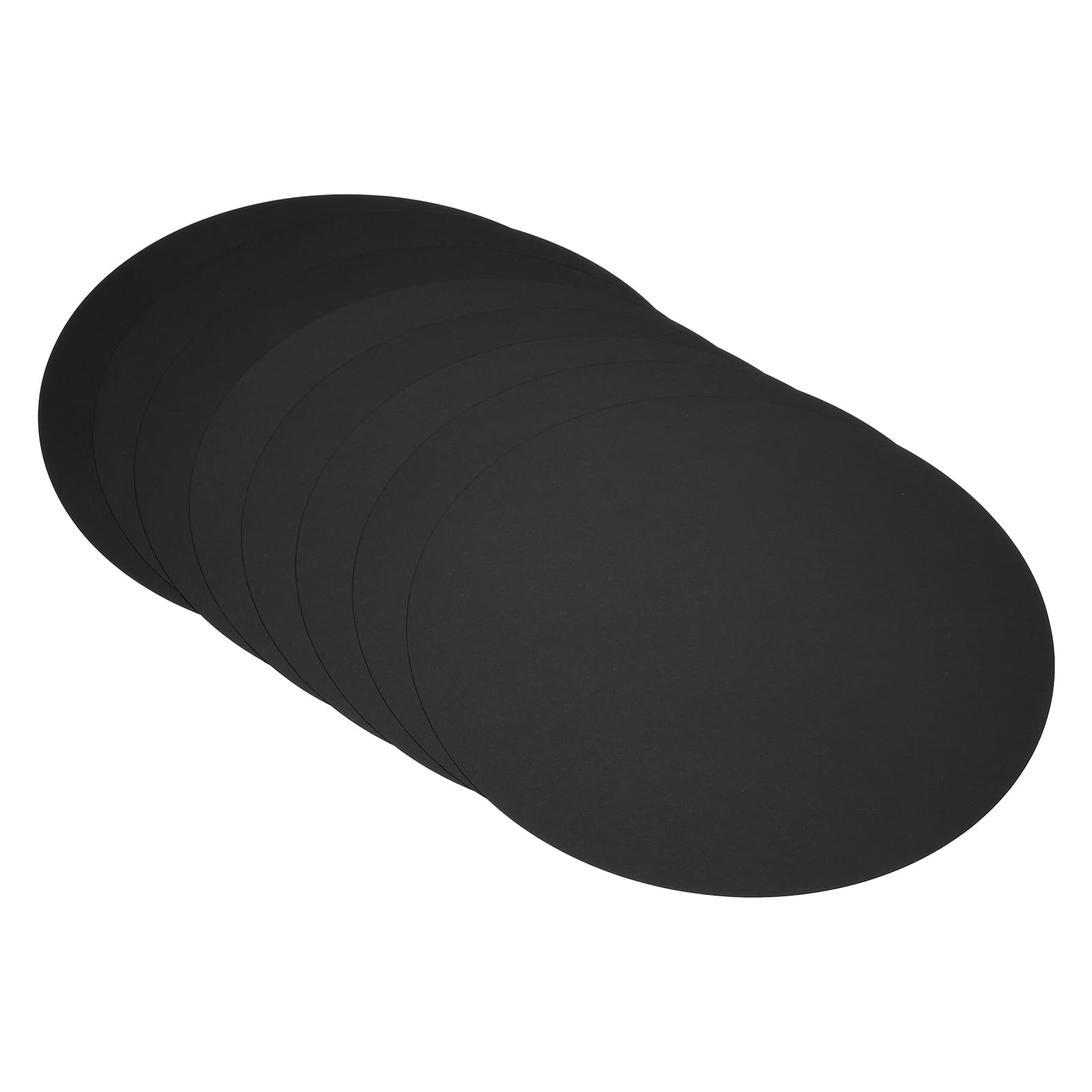 PATIKIL 11.4-inch Round Cardboard Paper, 40 Pcs 200gsm Thick Blank Disc Circles Slices for DIY Craft Arts Drawing Painting Writing, Black
