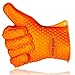Oven Gloves Heat Resistant, BBQ Gloves Extreme Heat Resistant For Protect Your Hands from Grilling, Baking, Smoking, Cooking- 1 Size Fits Most of All (Orange) - FDA Approved Oven mitts