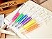 Hxytech® 12pcs Syringe Highlighter Fluorescent Needle Pen Precision Crossed Stationery Watercolor Pens with 6 Colors
