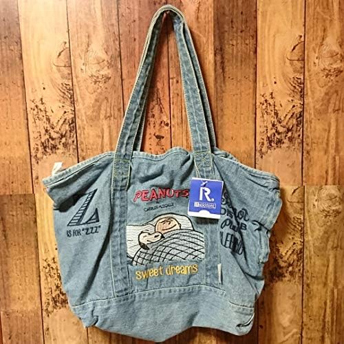 スヌーピー 刺繍 トートバッグ デニム Es Noraself Com