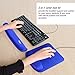 Nex Mouse Mat with Keyboard Wrist Rest Pad Kit Comfortably Made of Memory Foam (Blue)