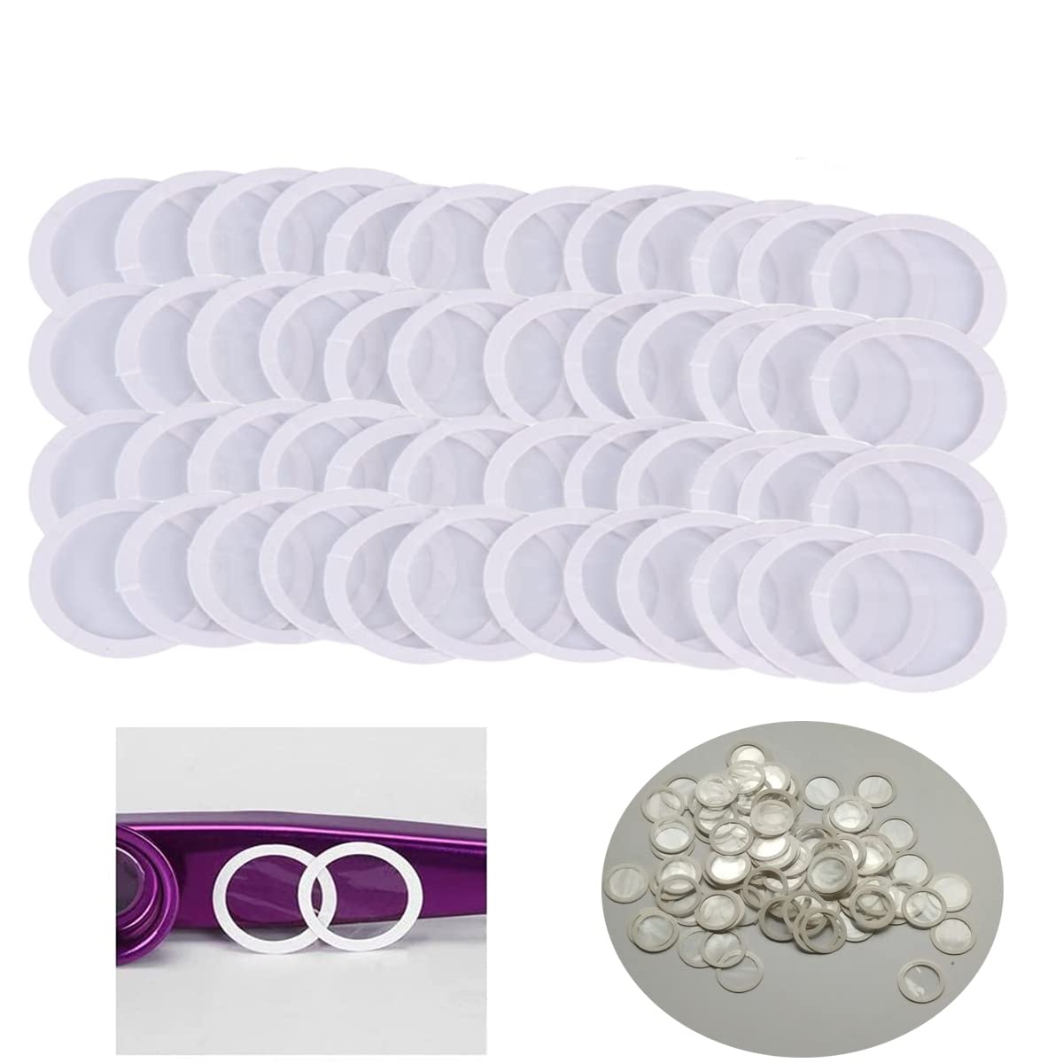 LYPER 120Pcs Kazoo Flute Diaphragm Transparent Membrane Mouth Kazoo Flute Film Parts Accessories Mini Instrument Companion 20mm