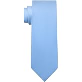 KOOELLE Men's Solid Color Formal Ties for Men | Smooth Woven Fabric | Thick Interlining | Great for Groomsmen, Business, Weddings and Formal Occasions