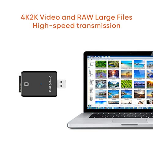 4K x 2K Digital Cameras & DSLR Accessory - DriverGenius USB 3.1(G1) SD4.0/SDXC/SDHC UHS II Card Reader/Writer for Professional Photographers and Videographers
