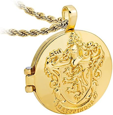 LAN27 Hogwarts Slythrin Gryffindor Ravenclaw Hufflepuff School Badge Locket Pendant Necklace