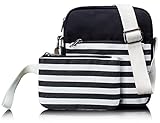 Leaper Cute Thickened Canvas Sling Bag Shoulder Bag Pencil Case Black 2PCS