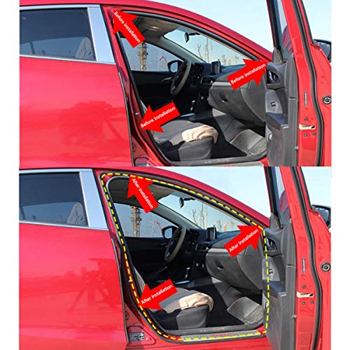 COOL·CAR 16Ft Long Self Adhesive Automotive Rubber Weather Draft Seal Strip Weatherstrip For Car Window Door Soundproofing Engine Cover(Thickened L Type 5M)
