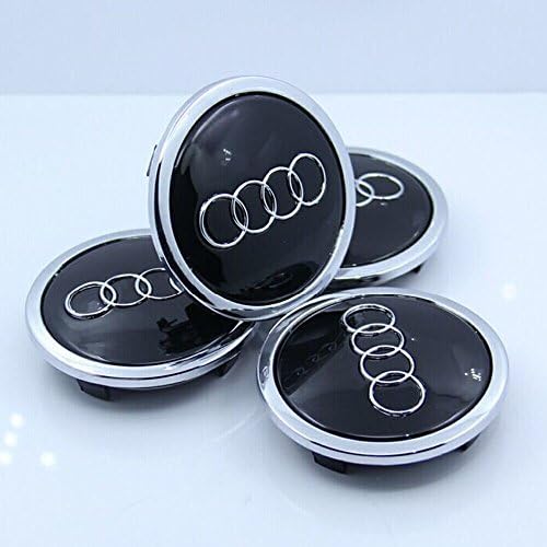 CzlpV 4 Pcs Black Car Alloy Wheel Center Hub Cap Emblem Badge Logo 69mm For Audi