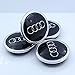 ZZHF1 Wheel Centre Hub Caps 69mm for Audi Badge Emblem 4B0601170A (4Pcs) (Black)
