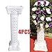 WUPYI 4Pcs Elegant Wedding Roman Column Set,Roman Pillars Decoration Party Flower Pot Columns Pedstal Stand Flower Floral Wedding Road Decorative Hollow Columns,39
