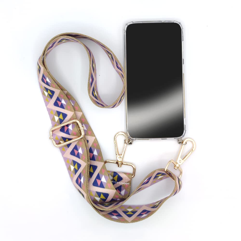 Transparent Case for Xiaomi Redmi Note 11 Pro / 11 Pro 5G with Strap/Adjustable Phone Strap Triangle Cloth