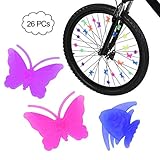 VGEBY Bike Wheel Spoke Beads, Plastic Luminous Bicycle Tire Spoke Bead Clip Decorations