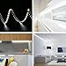 iCreating Battery Operated LED Strip Lights - Cool White USB LED Light Strip Kit with 6.6FT 2M SMD 3528 IP65 Waterproof Super Bright LED Tape Light, Battery Box
