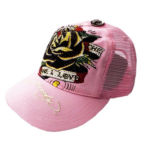 Ed Hardy Rhinestone Platinum Trucker 