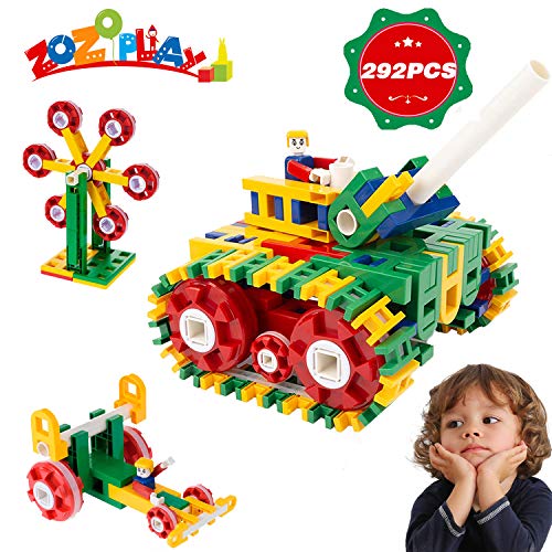 ZoZoplay STEM Toys Building Set Educational Construction Engineering Building Blocks Learning Toys Set for Boys and Girls Ages 3 4 5 6 7 8 9 10 Year Old Best Kids Toys Creative Fun Game (292 PCS) - Thumbnail 4