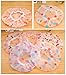 AKOAK 5 Pieces Reusable Waterproof EVA Plastic Lace Elastic Band Flower Printed Hat Environmental Protection Hair Bath Caps Shower Caps