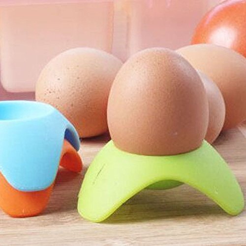 Botrong Silica Gel Egg Holder Protection Rack Kitchen Portable Tools Home Useful Egg Holder (Orange)