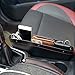 OKZ Car Pocket Organizer (2 pack) - Universal Car Slit Storage Organizer Console Seat Side Gap Filler Seat Pocket-Premium PU Leather Seat Catcher Caddy-Car Interior Accessories (black)