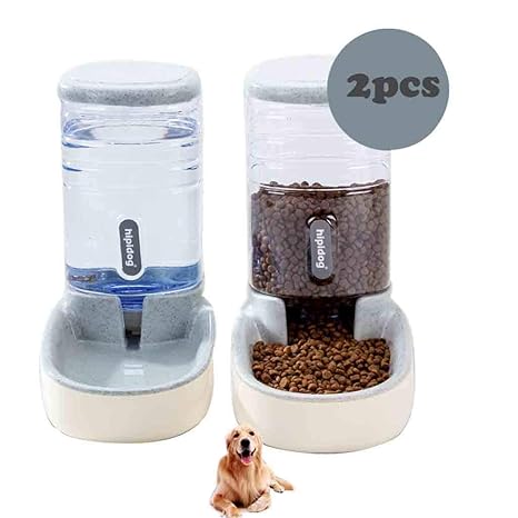Automatic Pet Feeder Dispenser Set 3 8l Pet Water Food Bottle