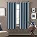H.VERSAILTEX Blackout Thermal Insulated Curtains 63 Inche Length Light Blocking Curtain Panel Energy Saving Ultra Soft and Smooth Grommets Drapes for Bedroom (One Panel, Stone Blue), 52'W x 63'L