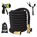 Newest 75 Foot Expandable Garden Hose, Strongest Expanding Hose with Triple Layer Latex Core, 48 Ply Fabric, 8 Pattern Spray Nozzle, Tidy Stainless Steel Holder (Pat. Pend.)