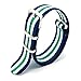 CIVO Watch Bands Premium Ballistic Nylon Watch Strap Stainless Steel Buckle (Navy/Shamrock/Ivory, 22mm)