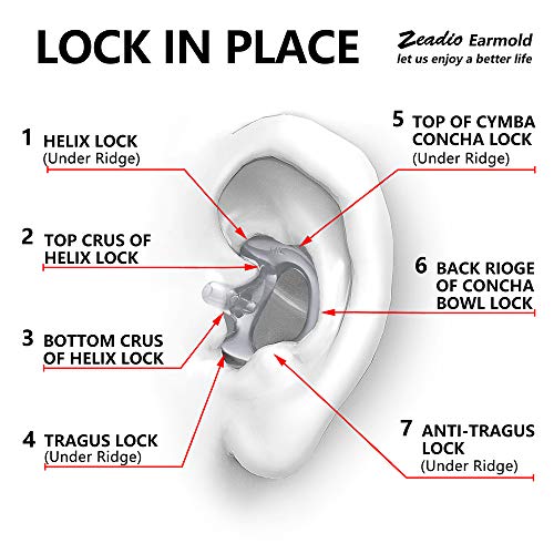 Zeadio Earplug Earmould Earbud for Two-Way Radio Coil Tube Audio Kits, ES-02M (Clear, Medium, Pair o - //medicalbooks.filipinodoctors.org