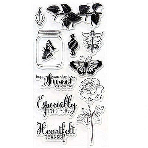 WYSE Stamp and Cutting Dies Set Butterfly Flower for Scrapbooking Card Making (vase) - Thumbnail 2