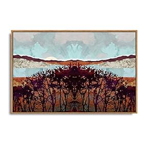 SIGNFORD Framed Canvas Home Artwork Decoration Abstract Mountain...