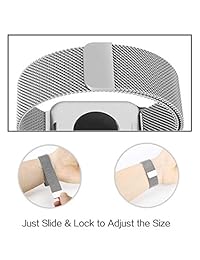 Pulsera compatible con Apple Watch Band 1.496 in 1.575 in, GP 2019 Dressy Fancy Jewelry, brazalete para Iwatch Bands Series 4 3 2 1 para mujeres y niñas, 2 protectores de pantalla como regalo
