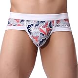 Neartime Hot Sale!Men's Underwear, Men Elastic Soft Boxer Briefs Shorts Bulge Pouch (L, White)