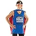 American Ninja Warrior Costume Set – Deluxe Version - Headband, Blue Jersey, Face Paint, Reversible Cape
