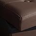 casa pura Large Folding Ottoman with Storage | Luxury Upholstered Storage Bench for Bedroom & Living Room | Faux Leather - Brown | Multiple Sizes and Colors - 42 x 15 x 15\