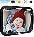 New [2017 Model] Luxury Baby Backseat Mirror - View Infant in Rear Facing Car Seat - Shatterproof, Fully Assembled, Crash Tested and Certified - Inc. Bundle: Cling Sunshades and More