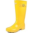 DKSUKO Women's Tall Rain Boots Garden Boots Waterproof Wellington Rubber Boots