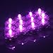 AGPTEK 24x LED Submersible Waterproof Wedding/Party/Floral Decoration Tea Vase Battery Light Candles-Pink-Purple