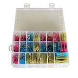 CoZroom 250pcs Heat Shrink Wire Connector Set Water Resistant for Marine Automobile Terminals Set- Multicolor, Comes with a Plastic Case